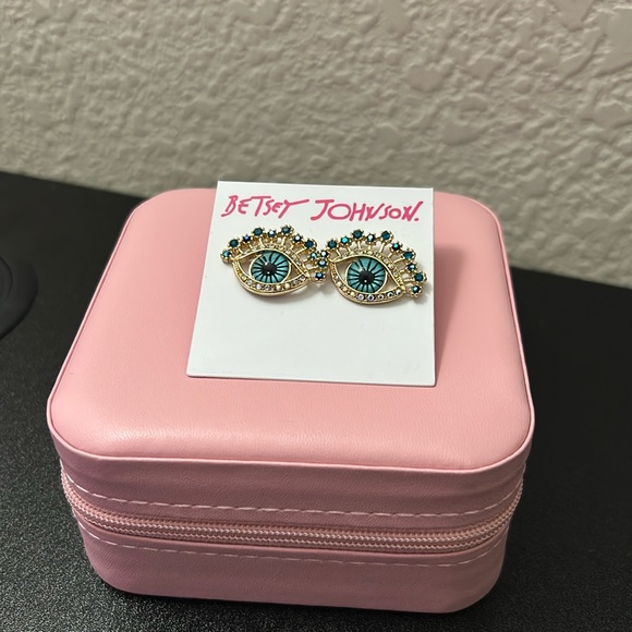 Betsey Johnson Jewelry - Betsy Johnsom evil eye earrings with jewelry box